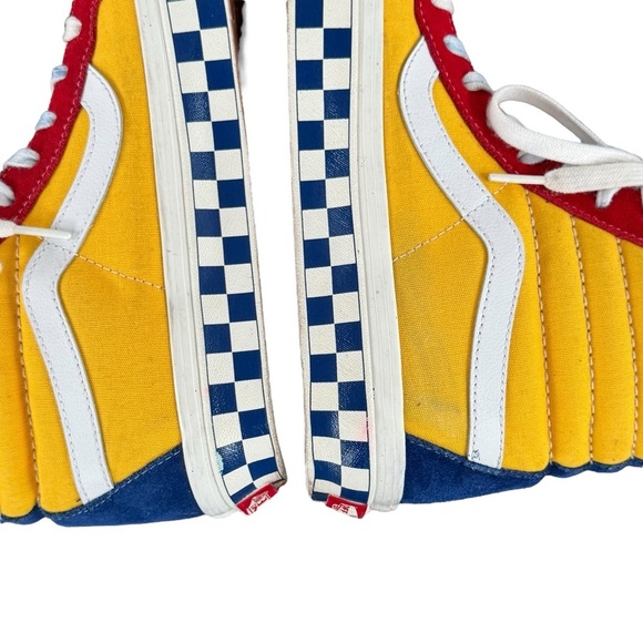 VANS SK8-HI 38 DX Anaheim Factory Skate Shoes Blue Yellow Red | Men 8 Women 9.5 - Picture 8 of 12